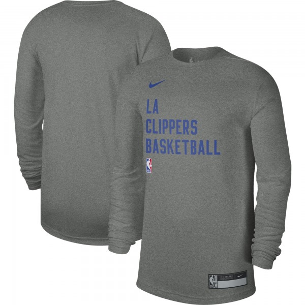 Футболка с длинным рукавом LA Clippers Nike Unisex 2023/24 Legend On-Court Practice - Heather Gray