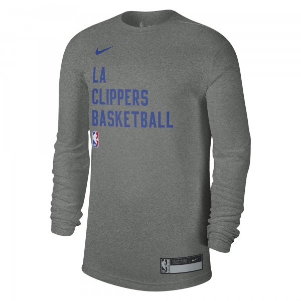 Футболка с длинным рукавом LA Clippers Nike Unisex 2023/24 Legend On-Court Practice - Heather Gray