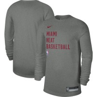Футболка с длинным рукавом Miami Heat Nike Unisex 2023/24 Legend On-Court Practice - Heather Gray