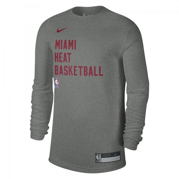 Футболка с длинным рукавом Miami Heat Nike Unisex 2023/24 Legend On-Court Practice - Heather Gray