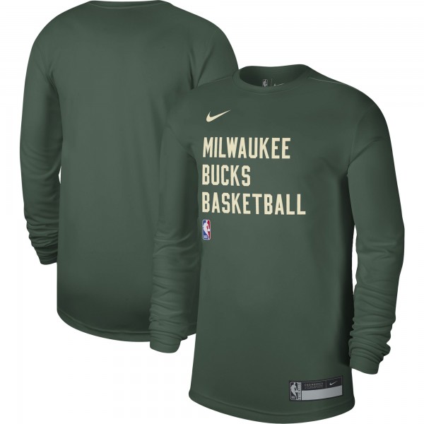 Футболка с длинным рукавом Milwaukee Bucks Nike Unisex 2023/24 Legend On-Court Practice - Hunter Green