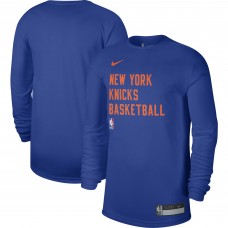 Футболка с длинным рукавом New York Knicks Nike Unisex 2023/24 Legend On-Court Practice - Blue