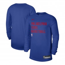 Футболка с длинным рукавом Philadelphia 76ers Nike Unisex 2023/24 Legend On-Court Practice - Royal