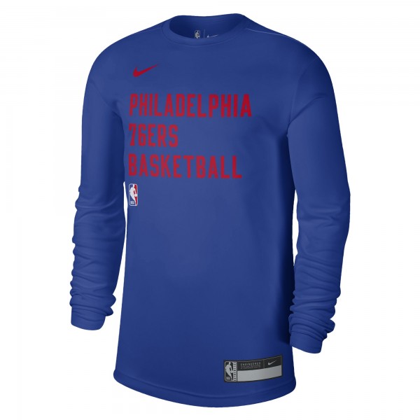 Футболка с длинным рукавом Philadelphia 76ers Nike Unisex 2023/24 Legend On-Court Practice - Royal