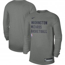 Unisex Washington Wizards Nike Heather Gray 2023/24 Legend On-Court Practice Long Sleeve T-Shirt