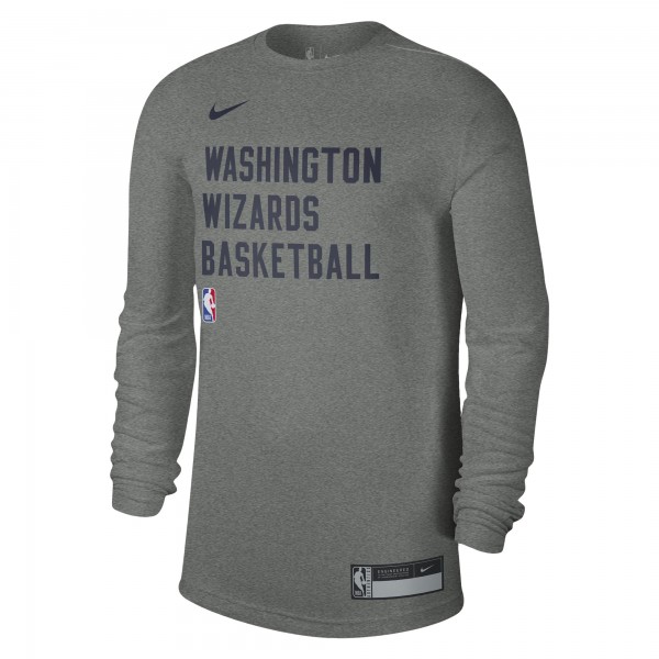 Unisex Washington Wizards Nike Heather Gray 2023/24 Legend On-Court Practice Long Sleeve T-Shirt