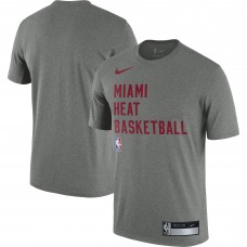 Miami Heat Nike 2023/24 Sideline Legend Performance Practice T-Shirt - Heather Gray