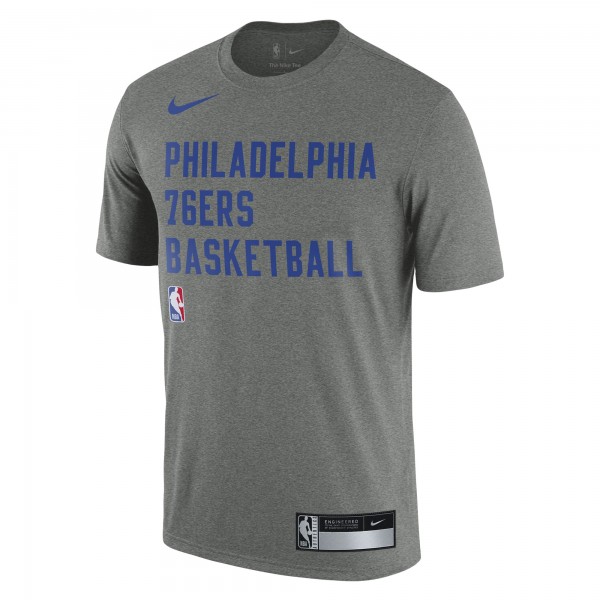 Футболка Philadelphia 76ers Nike 2023/24 Sideline Legend Performance Practice - Heather Gray