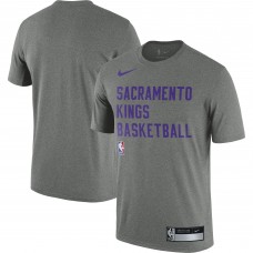Sacramento Kings Nike 2023/24 Sideline Legend Performance Practice T-Shirt - Heather Gray