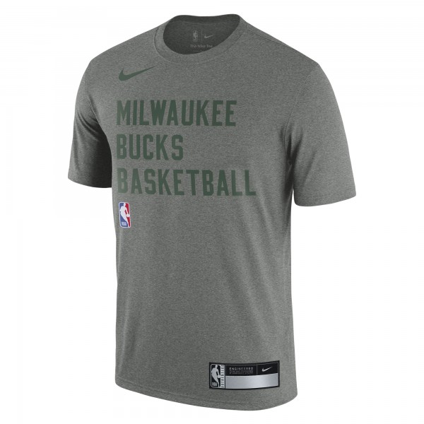 Футболка Milwaukee Bucks Nike 2023/24 Sideline Legend Performance Practice - Heather Gray