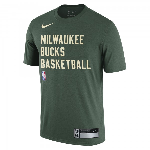 Футболка Milwaukee Bucks Nike 2023/24 Sideline Legend Performance Practice - Hunter Green