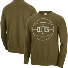 Boston Celtics Nike 2023/24 Authentic Standard Issue Travel Performance Pullover Sweatshirt - Olive