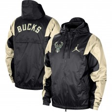 Ветровка на молнии Milwaukee Bucks Jordan Brand Authentic Statement Edition - Black