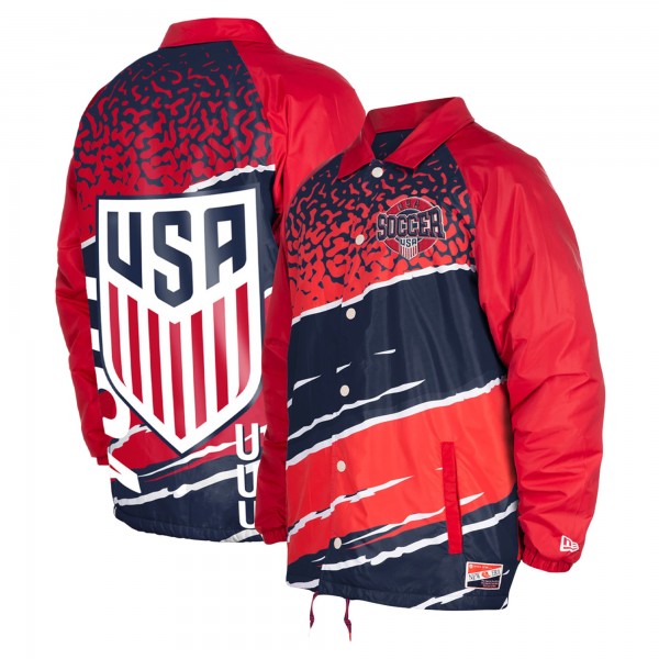 Куртка USMNT 5th & Ocean by New Era Throwback Coaches Raglan - Navy