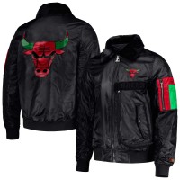 Куртка на молнии Chicago Bulls Starter x Ty Mopkins Black History Month Satin - Black