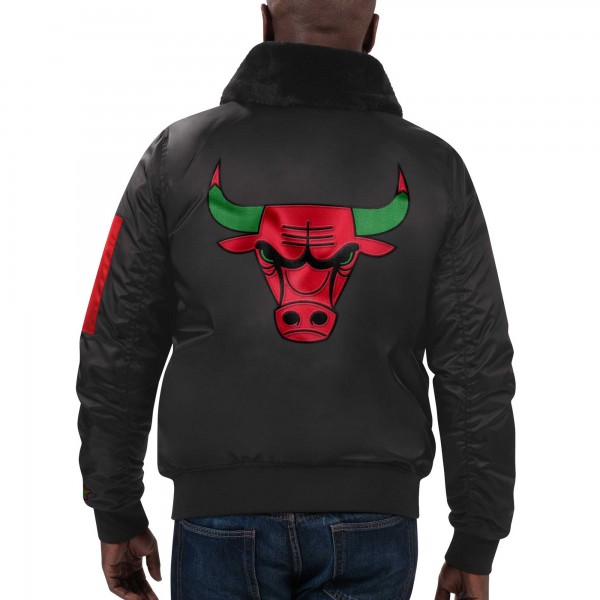 Куртка на молнии Chicago Bulls Starter x Ty Mopkins Black History Month Satin - Black