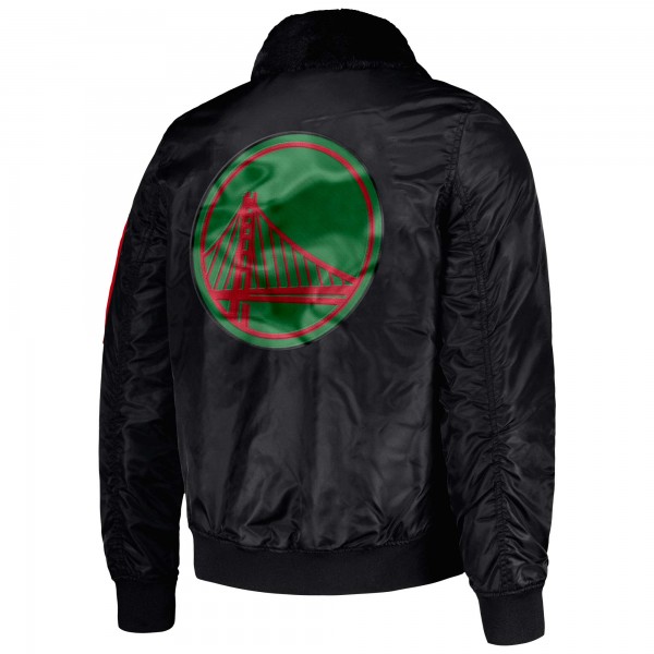 Куртка на молнии Golden State Warriors Starter x Ty Mopkins Black History Month Satin - Black