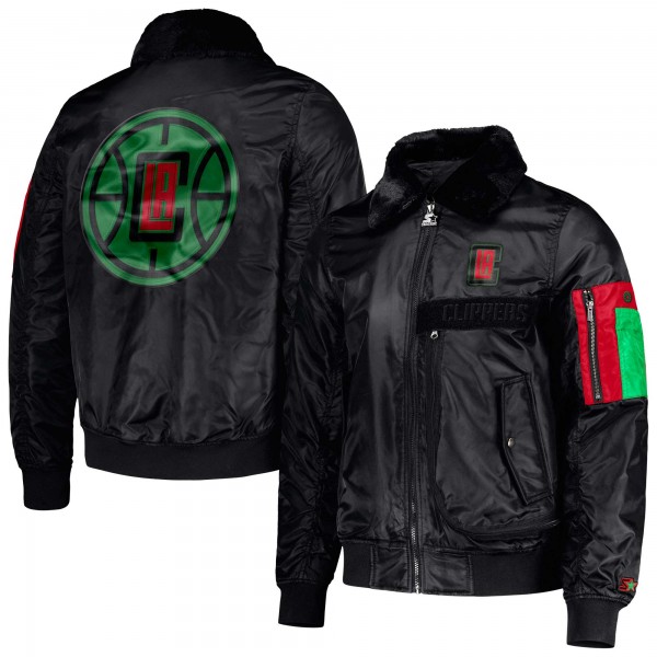 Куртка на молнии LA Clippers Starter x Ty Mopkins Black History Month Satin - Black