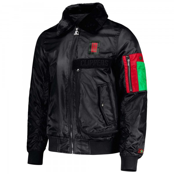 Куртка на молнии LA Clippers Starter x Ty Mopkins Black History Month Satin - Black
