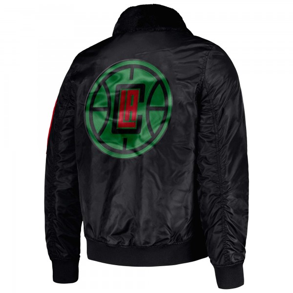 Куртка на молнии LA Clippers Starter x Ty Mopkins Black History Month Satin - Black