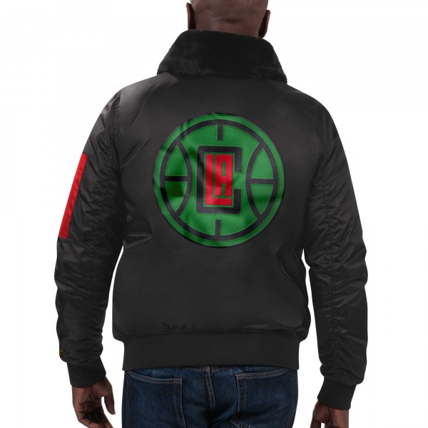 Куртка на молнии LA Clippers Starter x Ty Mopkins Black History Month Satin - Black