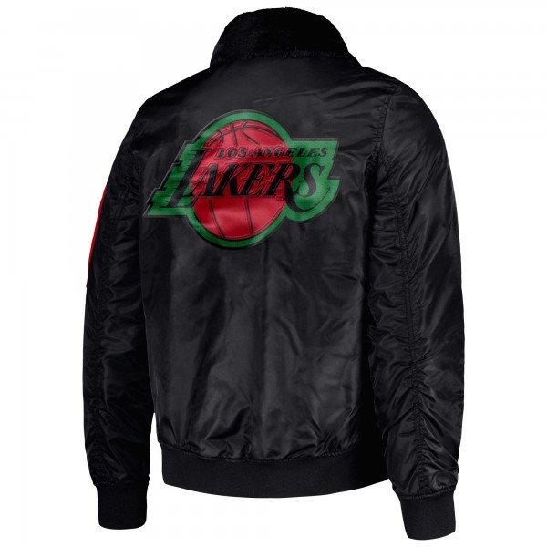 Куртка на молнии Los Angeles Lakers Starter x Ty Mopkins Black History Month Satin - Black