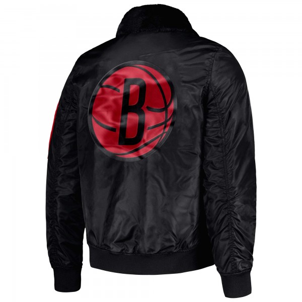 Куртка на молнии Brooklyn Nets Starter x Ty Mopkins Black History Month Satin - Black