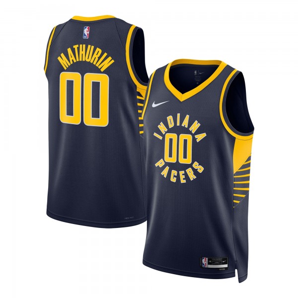 Именная игровая форма Bennedict Mathurin Indiana Pacers Nike Unisex Swingman - Icon Edition - Navy