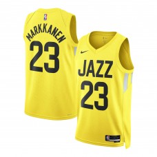 Игровая форма  Lauri Markkanen Utah Jazz Nike Unisex Swingman - Icon Edition - Gold