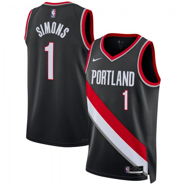 Игровая форма  Anfernee Simons Portland Trail Blazers Nike Unisex Swingman - Association Edition - Black