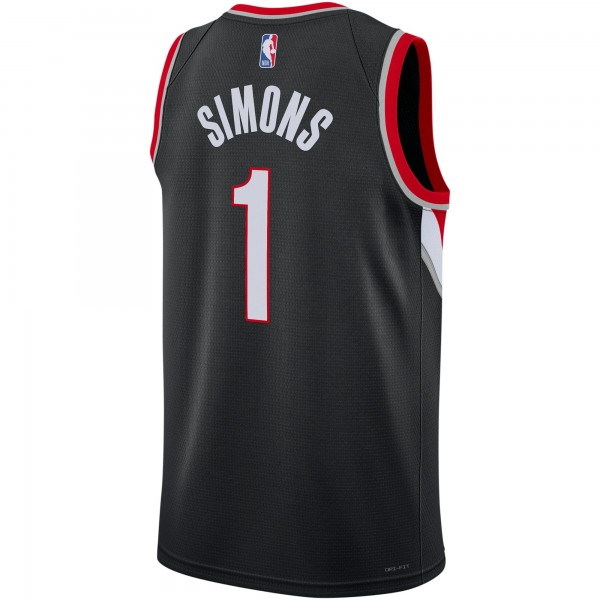 Игровая форма  Anfernee Simons Portland Trail Blazers Nike Unisex Swingman - Association Edition - Black