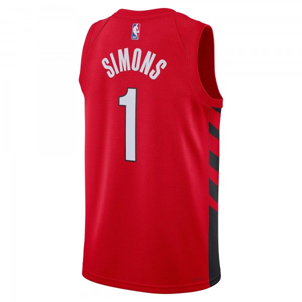 Игровая форма  Anfernee Simons Portland Trail Blazers Jordan Brand Unisex Swingman - Statement Edition - Red