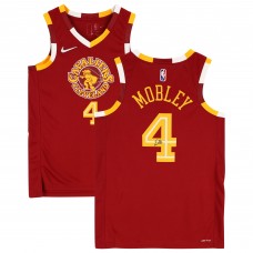 Evan Mobley Cleveland Cavaliers Autographed Fanatics Authentic Nike Red 2021-22 Mixtape Swingman Jersey