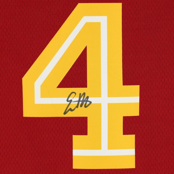 Evan Mobley Cleveland Cavaliers Autographed Fanatics Authentic Nike Red 2021-22 Mixtape Swingman Jersey