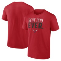 Футболка Chicago Bulls Best Dad Ever Logo - Red