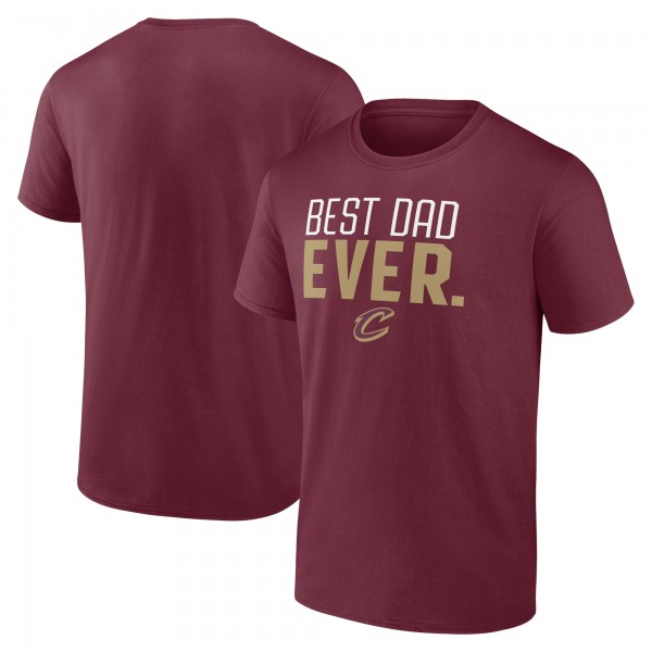 Cleveland Cavaliers Wine Best Dad Ever Logo T-Shirt