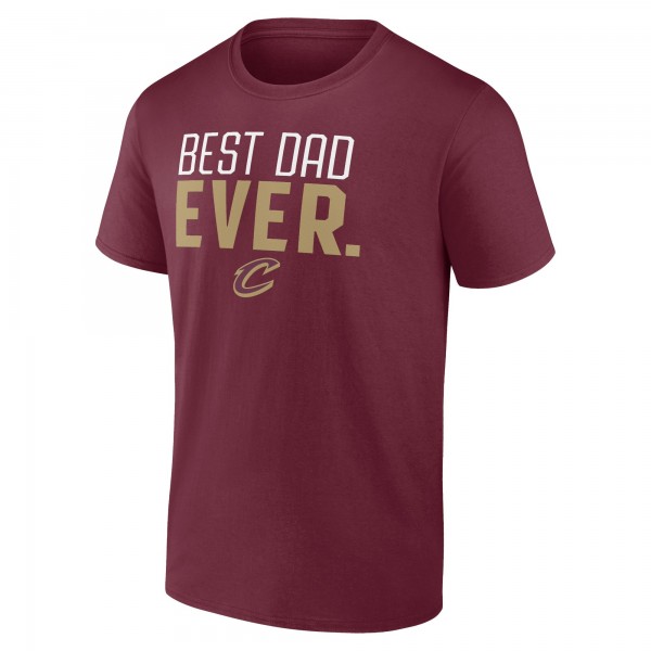 Cleveland Cavaliers Wine Best Dad Ever Logo T-Shirt
