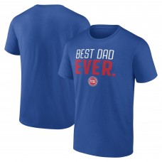 Detroit Pistons Best Dad Ever Logo T-Shirt - Blue