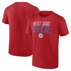 Футболка LA Clippers Best Dad Ever Logo - Red