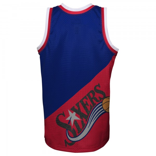 Игровая форма  Philadelphia 76ers Mitchell & Ness Youth Hardwood Classics Big Face 5.0 - Royal/Red