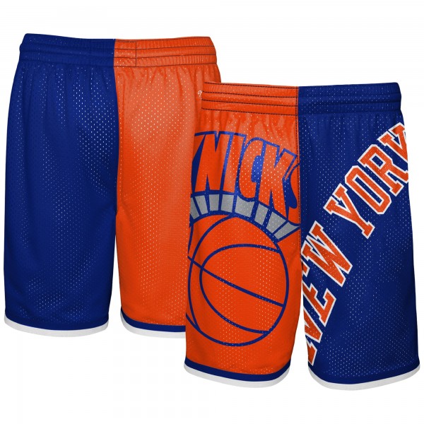 Шорты New York Knicks Mitchell & Ness Youth Hardwood Classics Big Face 5.0 - Orange/Blue