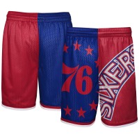 Шорты Philadelphia 76ers Mitchell & Ness Youth Hardwood Classics Big Face 5.0 - Red/Royal