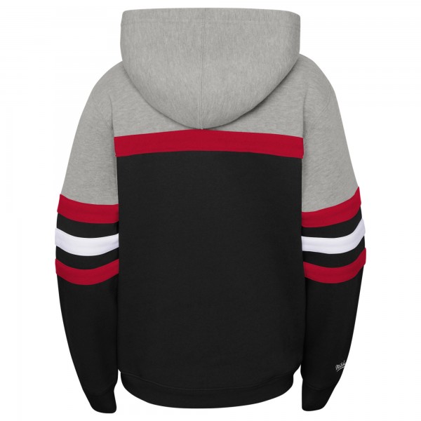 Толстовка Youth Chicago Bulls Mitchell & Ness Black/Heather Gray Hardwood Classics Head Coach