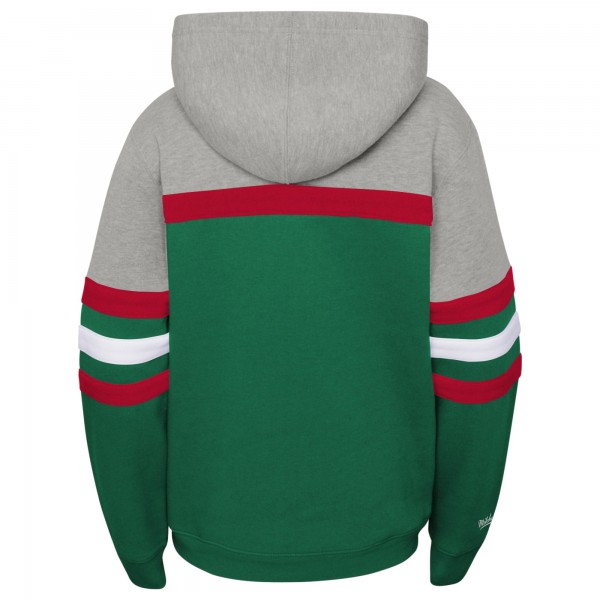 Толстовка Milwaukee Bucks Mitchell & Ness Youth Hardwood Classics Head Coach - Heather Gray/Green