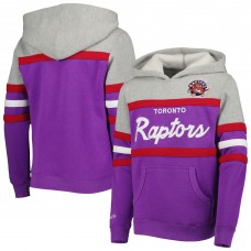 Толстовка Toronto Raptors Mitchell & Ness Youth Hardwood Classics Head Coach - Heather Gray/Purple
