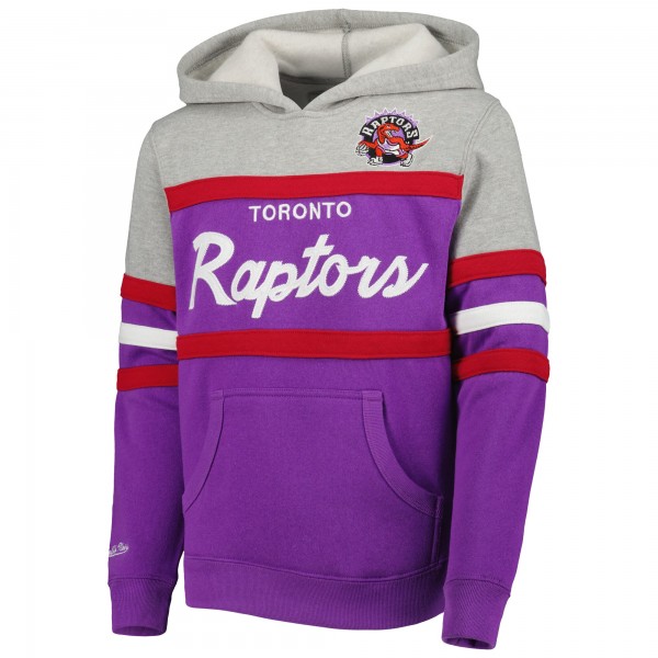 Толстовка Toronto Raptors Mitchell & Ness Youth Hardwood Classics Head Coach - Heather Gray/Purple