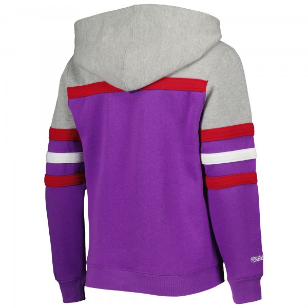 Толстовка Toronto Raptors Mitchell & Ness Youth Hardwood Classics Head Coach - Heather Gray/Purple