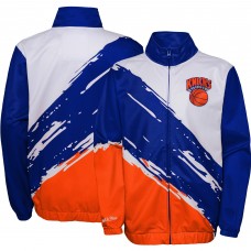 Ветровка на молнии New York Knicks Mitchell & Ness Youth Hardwood Classics Paintbrush - Blue