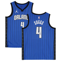 Jalen Suggs Orlando Magic Autographed Fanatics Authentic Blue Jordan Statement Edition Swingman Jersey