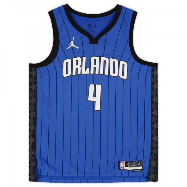 Jalen Suggs Orlando Magic Autographed Fanatics Authentic Blue Jordan Statement Edition Swingman Jersey